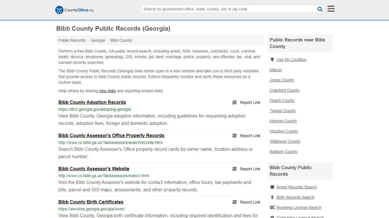 Public Records - Bibb County, GA (Business, Criminal, GIS, Property ...