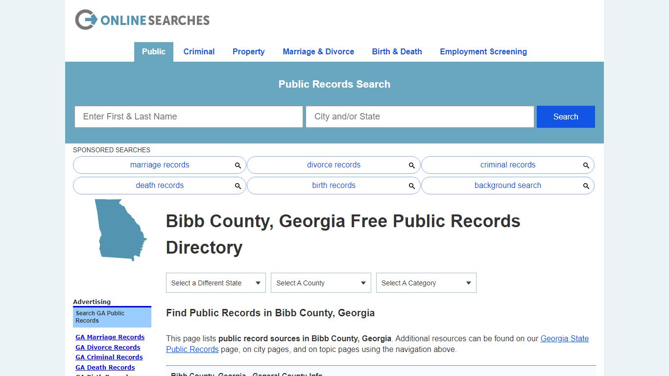 Bibb County, Georgia Public Records Directory - OnlineSearches.com